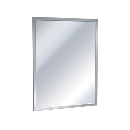ASI JD Macdonald MIRROR, STAINLESS STEEL INTER-LOK ANGLE FRAME, VINYL BACKED – PLATE GLASS, VARIOUS SIZES (10-0600-V)