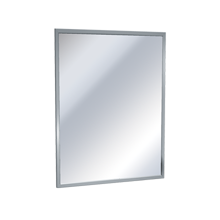 ASI JD Macdonald MIRROR, STAINLESS STEEL CHANNEL FRAME, VINYL BACKED – PLATE GLASS, VARIOUS SIZES (10-0620-V)