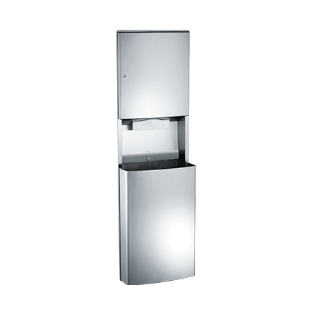 ASI JD Macdonald PAPER TOWEL DISPENSER & WASTE BIN 56L – RECESSED, ROVAL™ COLLECTION