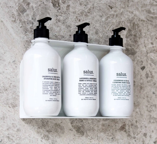 Designstuff Triple Soap Dispenser Holder – Matte White