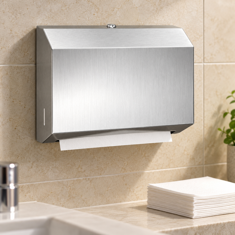 ASI JD MacDonald Paper Towel Dispenser Petite | Surface Mounted Stainless Steel