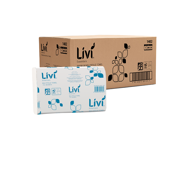 LIVI ESSENTIALS 1PLY MULTIFOLD HAND TOWEL (1402)