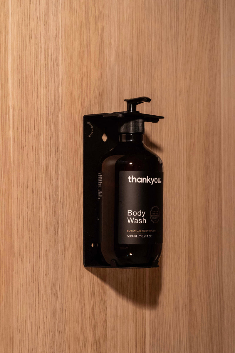 Designstuff Lockable Soap Dispenser Holder, Single 500ml, Black (17634)