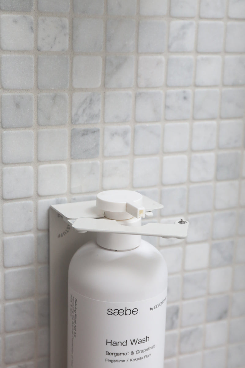 Designstuff Lockable Soap Dispenser Holder, Single 500ml, White (18058)