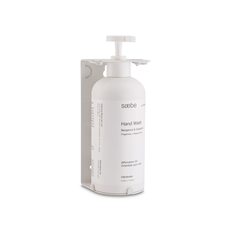 Designstuff Lockable Soap Dispenser Holder, Single 500ml, White (18058)