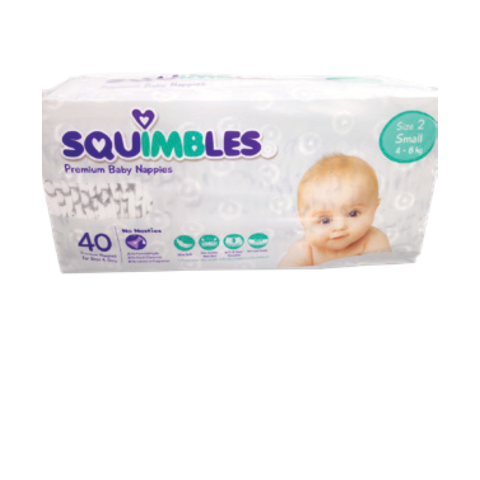 NAPPIES SQUIMBLES PREMIUM S-2 S 4-8KG CTN 160