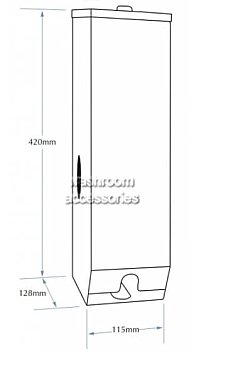 Surface Mount Triple Toilet Roll Dispenser, Lockable Matte Black