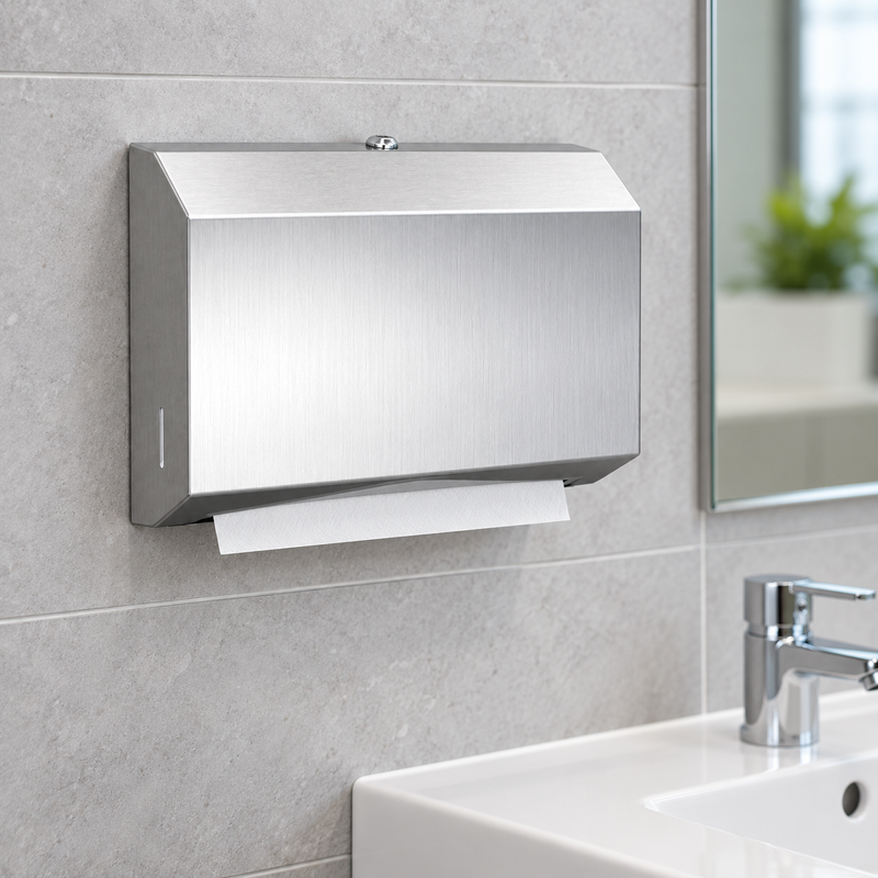 ASI JD MacDonald Paper Towel Dispenser Petite | Surface Mounted Stainless Steel