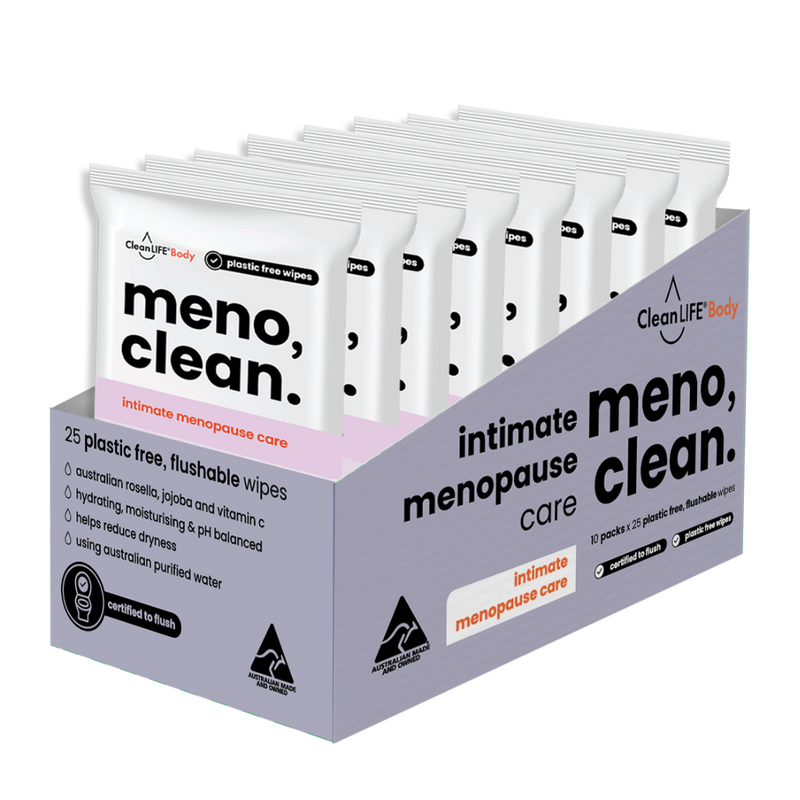CleanLIFE Meno Clean Intimate Wipes – Menopause Care (CTN 10)