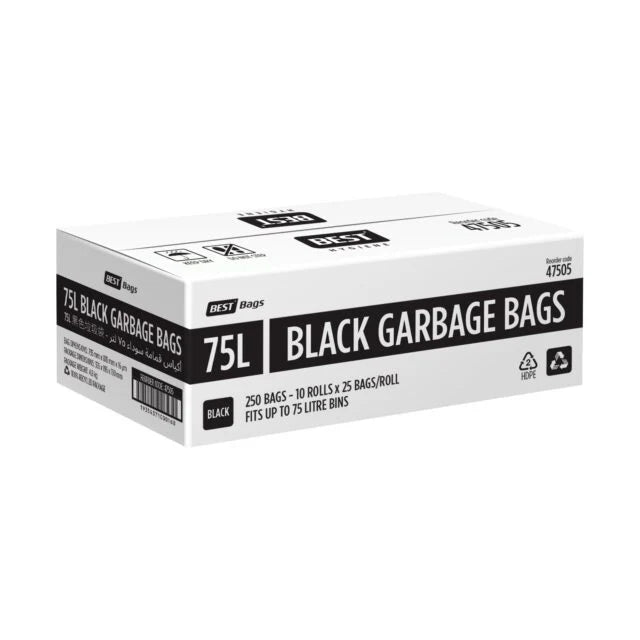 Best Hygiene Garbage Bags - Black 75L