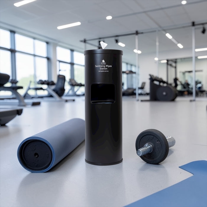 Sanitising Wipes Floor Stand – Matte Black | Star Hygiene Wipe Station