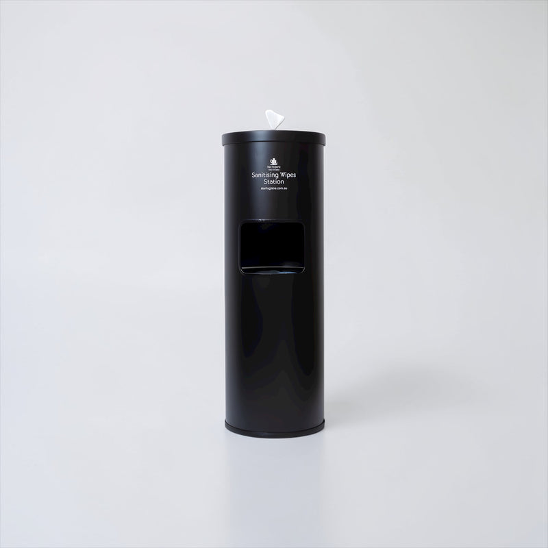 Sanitising Wipes Floor Stand – Matte Black | Star Hygiene Wipe Station