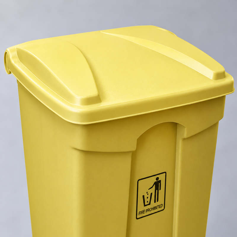 Yellow Medical & Clinical Waste Pedal Bin 68L