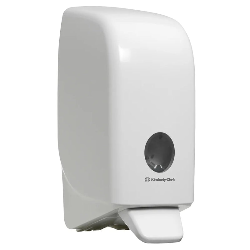 Aquarius™ Manual Hand Cleanser Dispenser 6948 - 1 x White Wall Mounted Hand Wash Dispenser (Suitable for 1 Litre Refills)