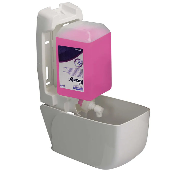 Aquarius™ Manual Hand Cleanser Dispenser 6948 - 1 x White Wall Mounted Hand Wash Dispenser (Suitable for 1 Litre Refills)