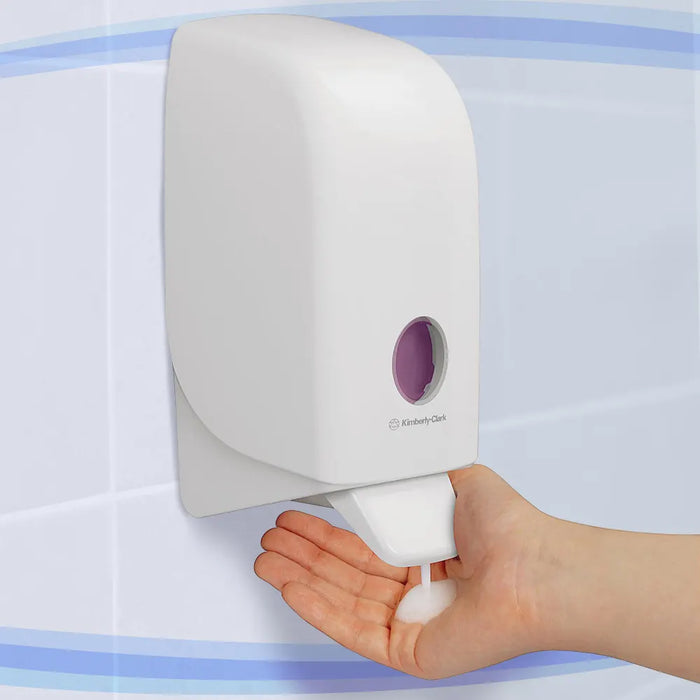 Aquarius™ Manual Hand Cleanser Dispenser 6948 - 1 x White Wall Mounted Hand Wash Dispenser (Suitable for 1 Litre Refills)