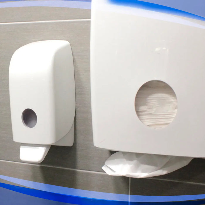 Aquarius™ Manual Hand Cleanser Dispenser 6948 - 1 x White Wall Mounted Hand Wash Dispenser (Suitable for 1 Litre Refills)