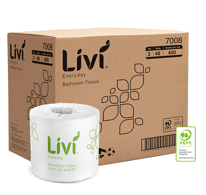 LIVI EVERYDAY/BASICS 2PLY TOILET TISSUE (CTN 48 - 400 SHEETS)