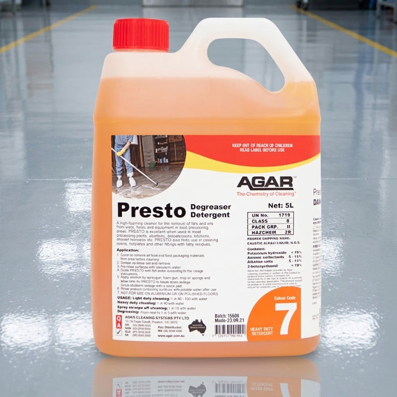 AGAR Presto Degreaser (5L)