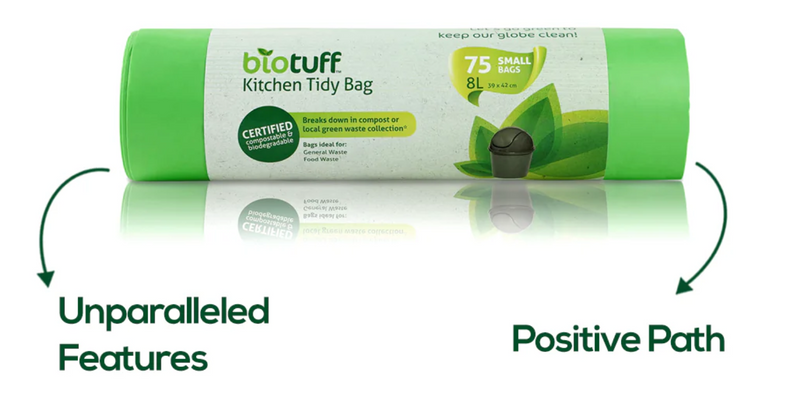 8L Kitchen Tidy Bin Liner – 1200 Bags (16 x 75) | Home Compostable