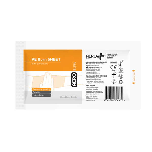 AEROBURN Polyethylene Burn Sheet 20 x 20cm Box/25