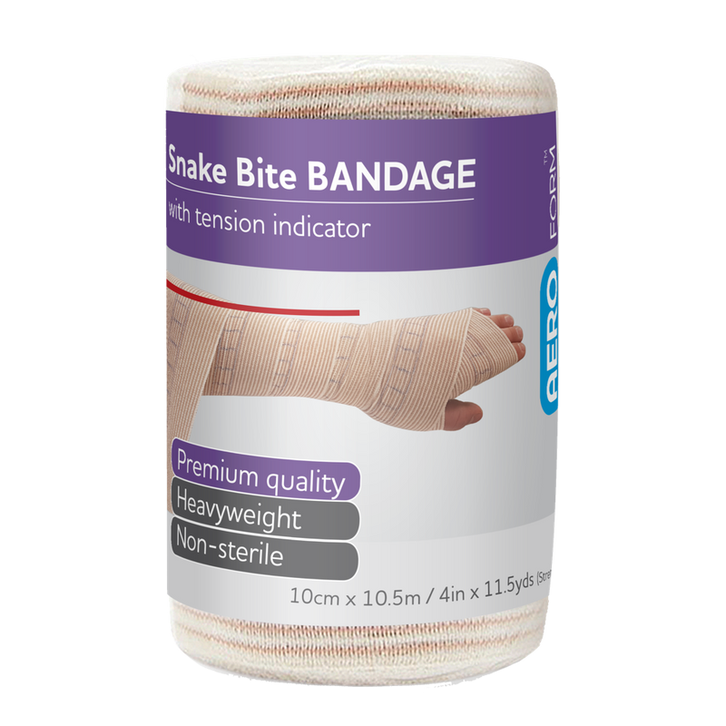 AEROFORM Snake Bite Bandage with Indicator 10cm x 10.5M Wrap/12