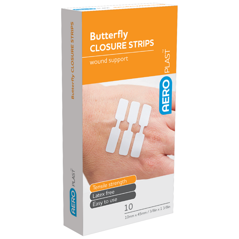 AEROPLAST Butterfly Wound Closures 45 x 10mm Box/10