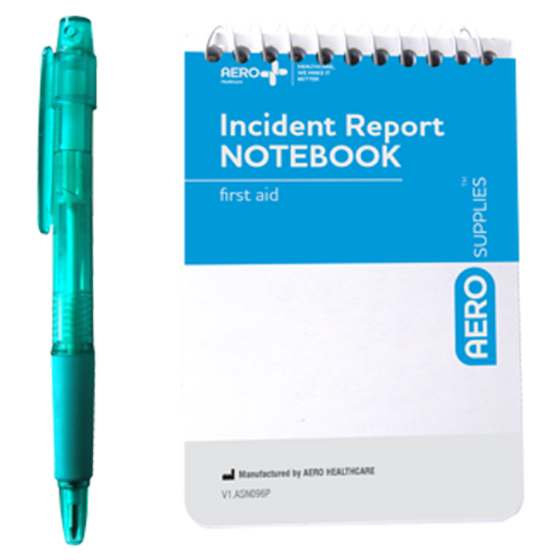 AEROSUPPLIES First Aid Notebook with Pen