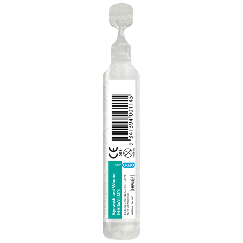 AEROWASH Sodium Chloride Eyewash Ampoule 15ml Carton/500