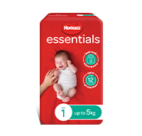 Huggies Essentials Nappies Size 1 - Up To 5Kg - Carton Of 112 (28 X 4) 