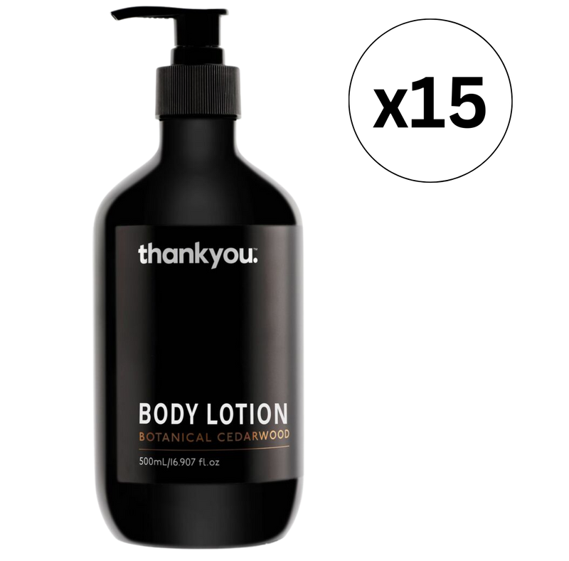 Thankyou Amenities Body Lotion 500ml x15 - Botanical Cedarwood