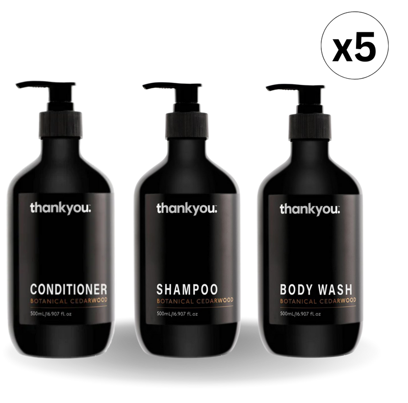 Thankyou Amenities Mixed Bundle 500ml bottles x15 - Botanical Cedarwood