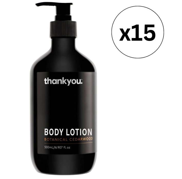 Thankyou Amenities Body Lotion 500ml x15 - Botanical Cedarwood