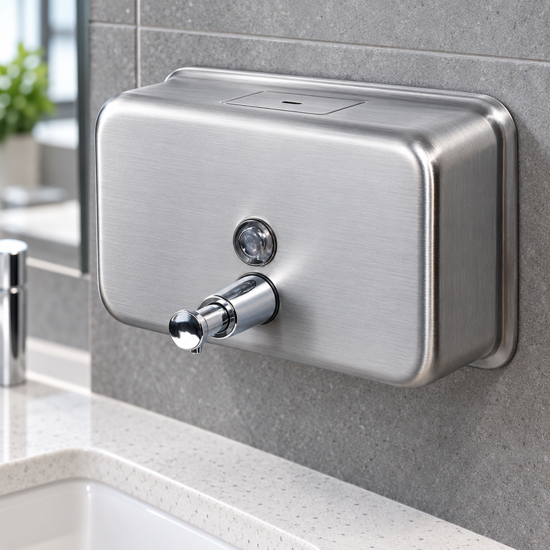 Stainless Steel Soap Dispenser - Horizontal
