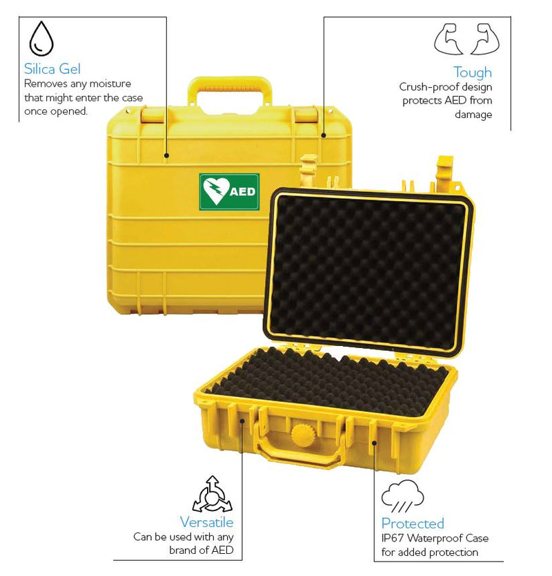Aero Healthcare CARDIACT Large Waterproof Tough AED Case