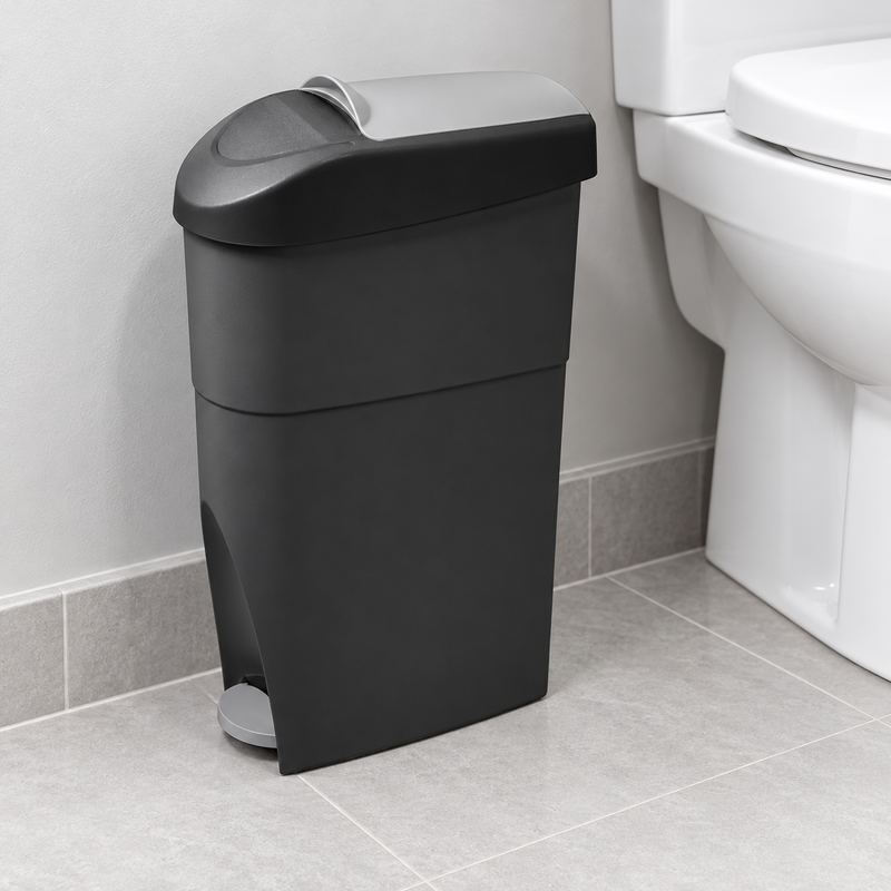 Dolphy Sanitary Bin with Peddle Black and Gray - 18L Australia