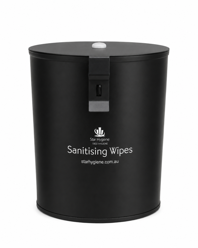 Stainless Steel Wall Mounted Wipe Dispenser | Lockable Sanitising Wipes Dispenser – Matte Black