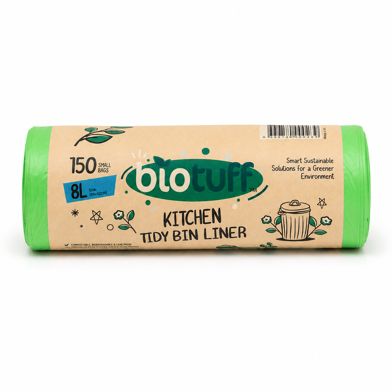 Biotuff Compostable Kitchen Tidy Bin Liners 8L | 1200 Bags | AS4736 Certified
