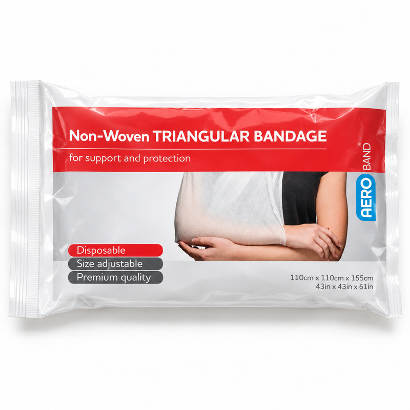 AEROBAND Non-Woven Triangular Bandage 110 x 110 x 155cm – Bag of 10