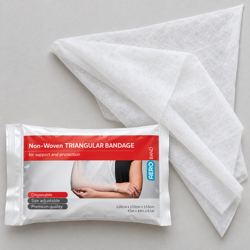 AEROBAND Non-Woven Triangular Bandage 110 x 110 x 155cm – Bag of 10