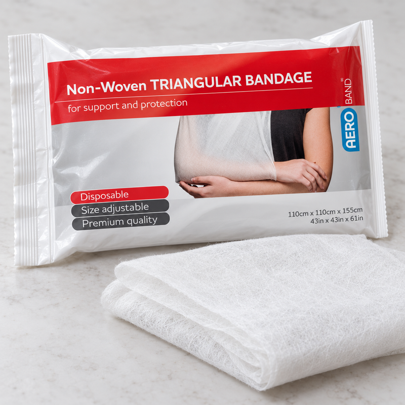 AEROBAND Non-Woven Triangular Bandage 110 x 110 x 155cm – Bag of 10