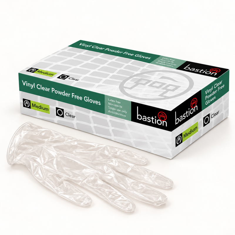 Bastion Vinyl Gloves (Powder Free) - CTN 10