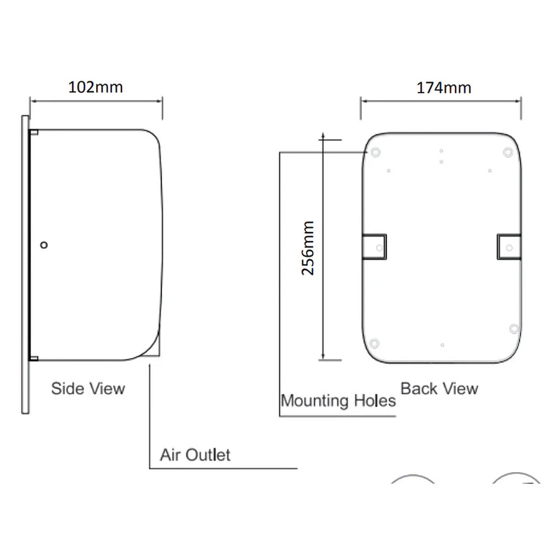 Dolphy COMPACT Hand Dryer - ABS White