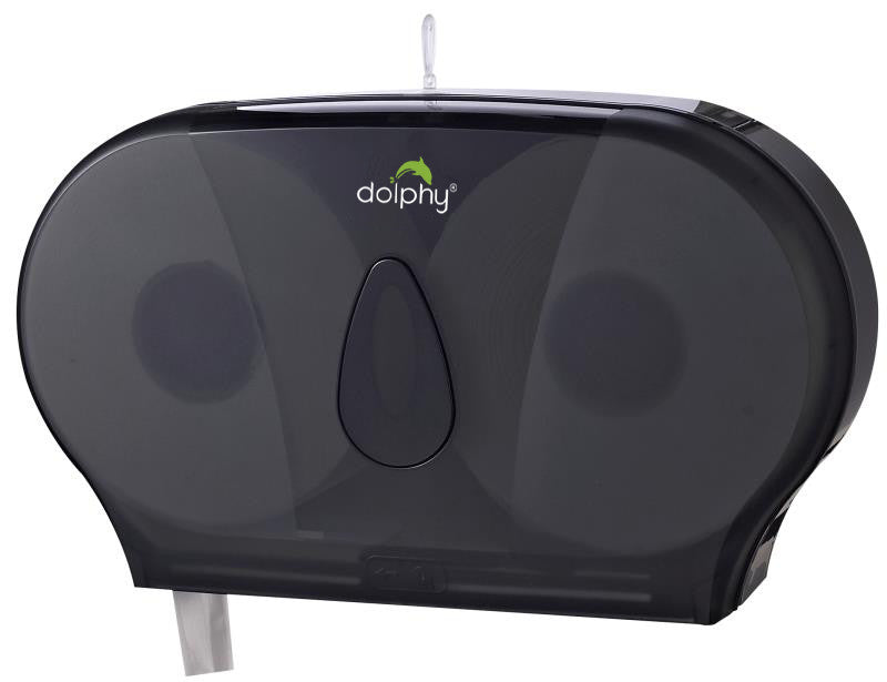 Dolphy Twin Jumbo Toilet Roll Dispenser (Plastic)