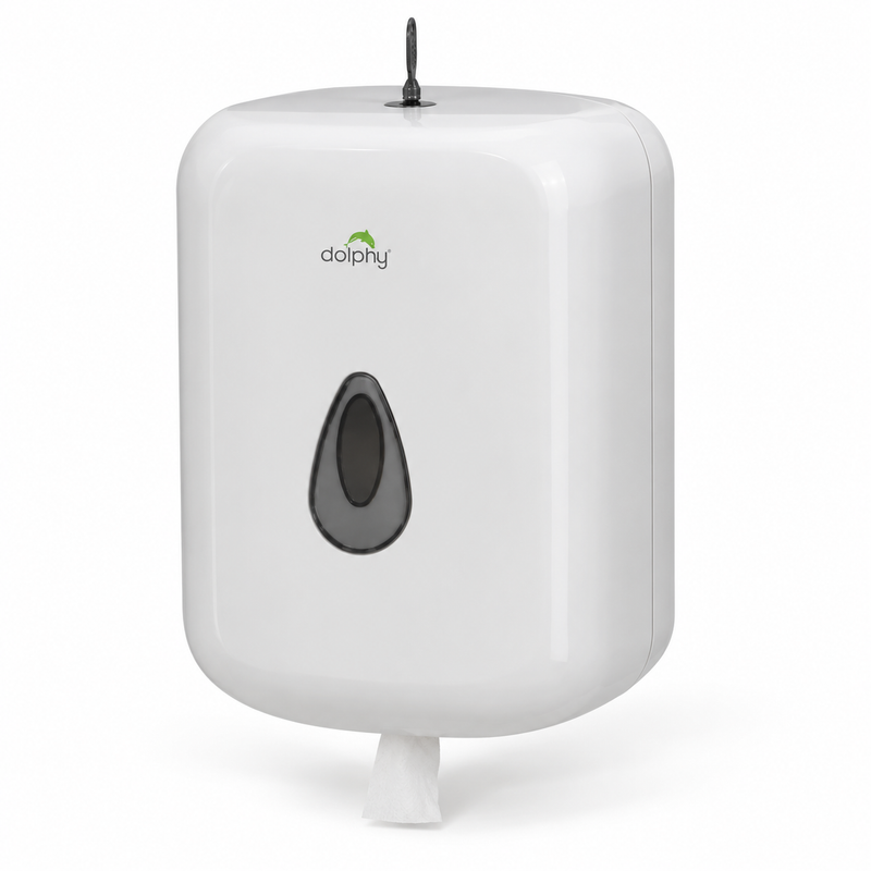 Dolphy Centre Pull Paper Towel Dispenser – White Wall Mount Australia