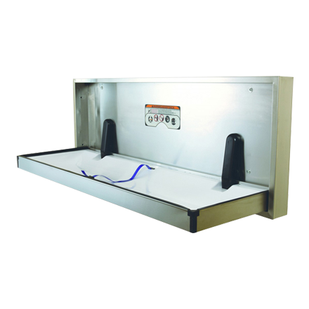 ASI JD Macdonald EXTENDED CHANGE STATION, PARALLEL, FULL STAINLESS STEEL – RECESSED