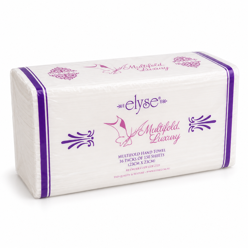 Elyse Tad Multifold Hand Towel – 150 Sheets x 16 Packs (Lux-2323)