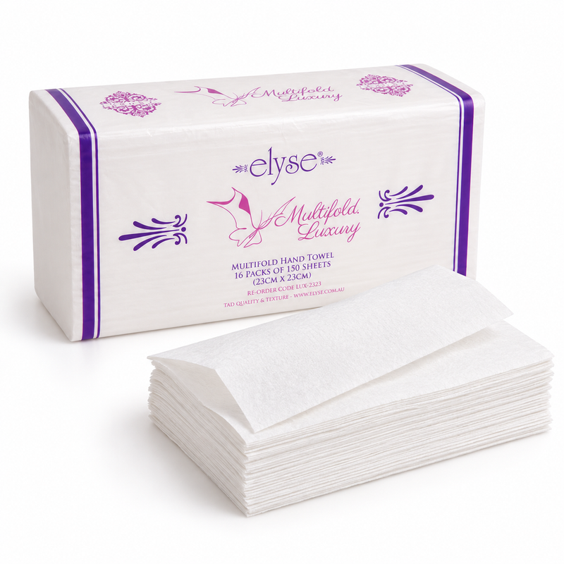 Elyse Tad Multifold Hand Towel – 150 Sheets x 16 Packs (Lux-2323)
