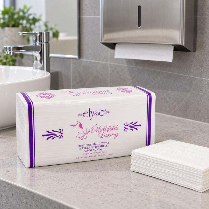 Elyse Tad Multifold Hand Towel – 150 Sheets x 16 Packs (Lux-2323)