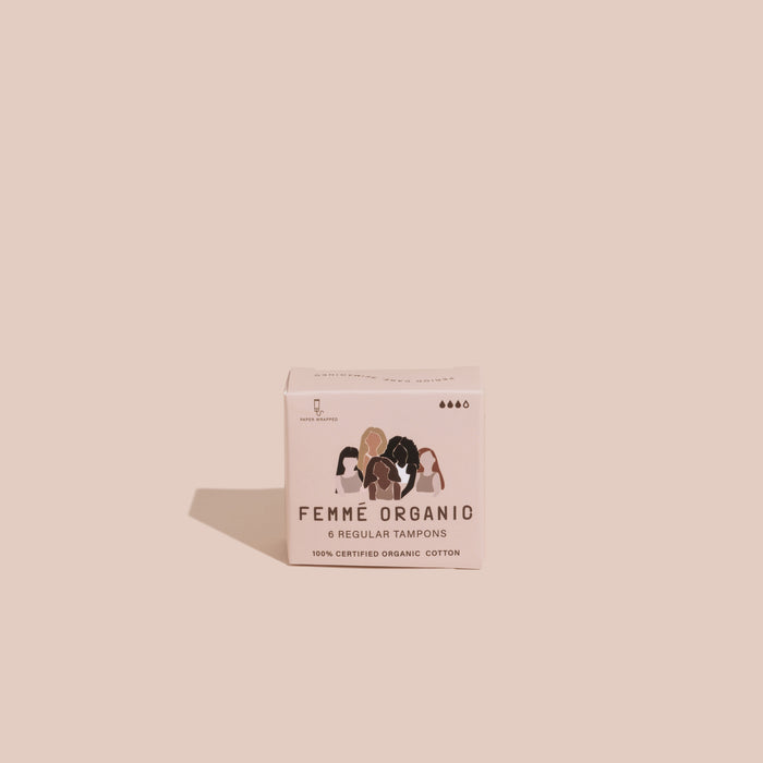 Femmé Organic Regular Tampons -Pack of 6 (CTN 45)